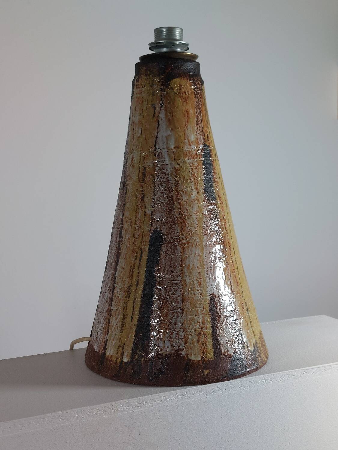 Vintage mid century ome of a kind ceramic lamp base