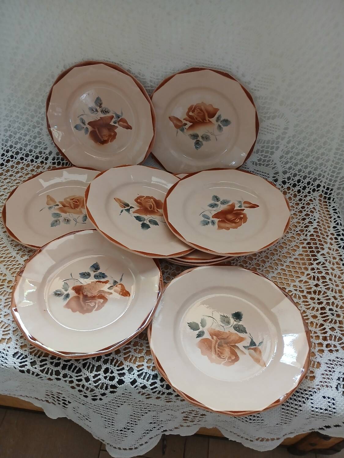 25 old Digoin and Sarreguemines plates
