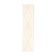 Tapis berbere beni ourain de couloir ecru avec losanges orange 303 x 70 cm