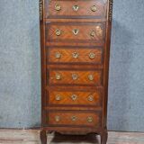 Secretary in a week planner style from the Louis XVI period in marquetry (to be restored)