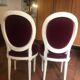 Lot of six Louis XVI chairs purple velvet patinated wood