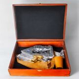 Brutalist Parcheesi game by Art3, bronze & aluminium, Spain, 1970s