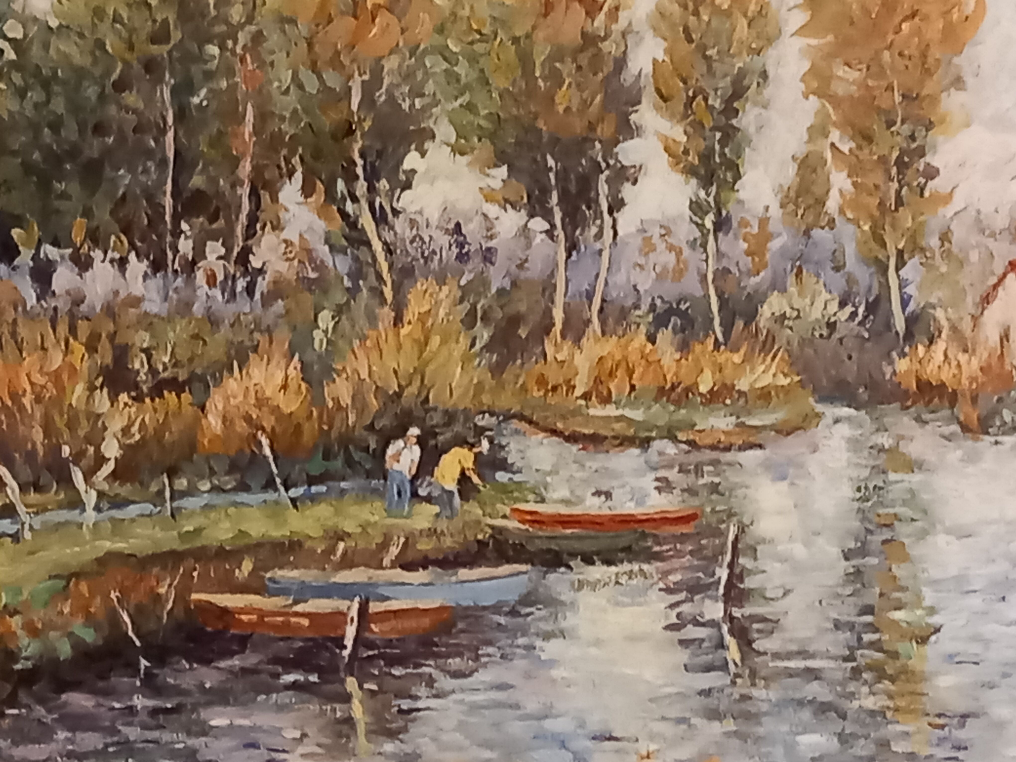 Oil on canvas signed-landscape