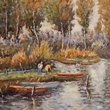 Oil on canvas signed-landscape