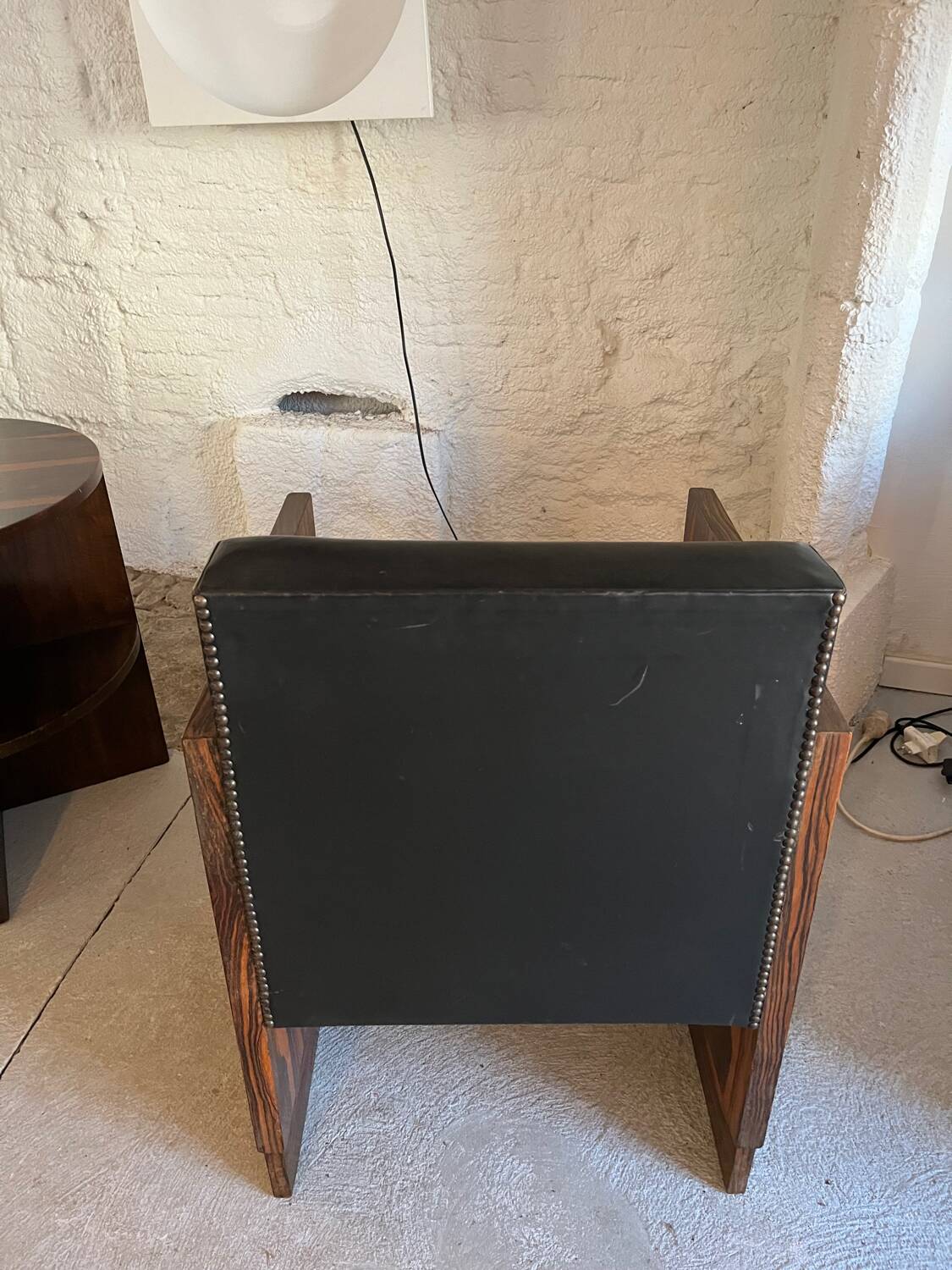 Ensemble Guéridon et Fauteuil Art Déco En palissandre