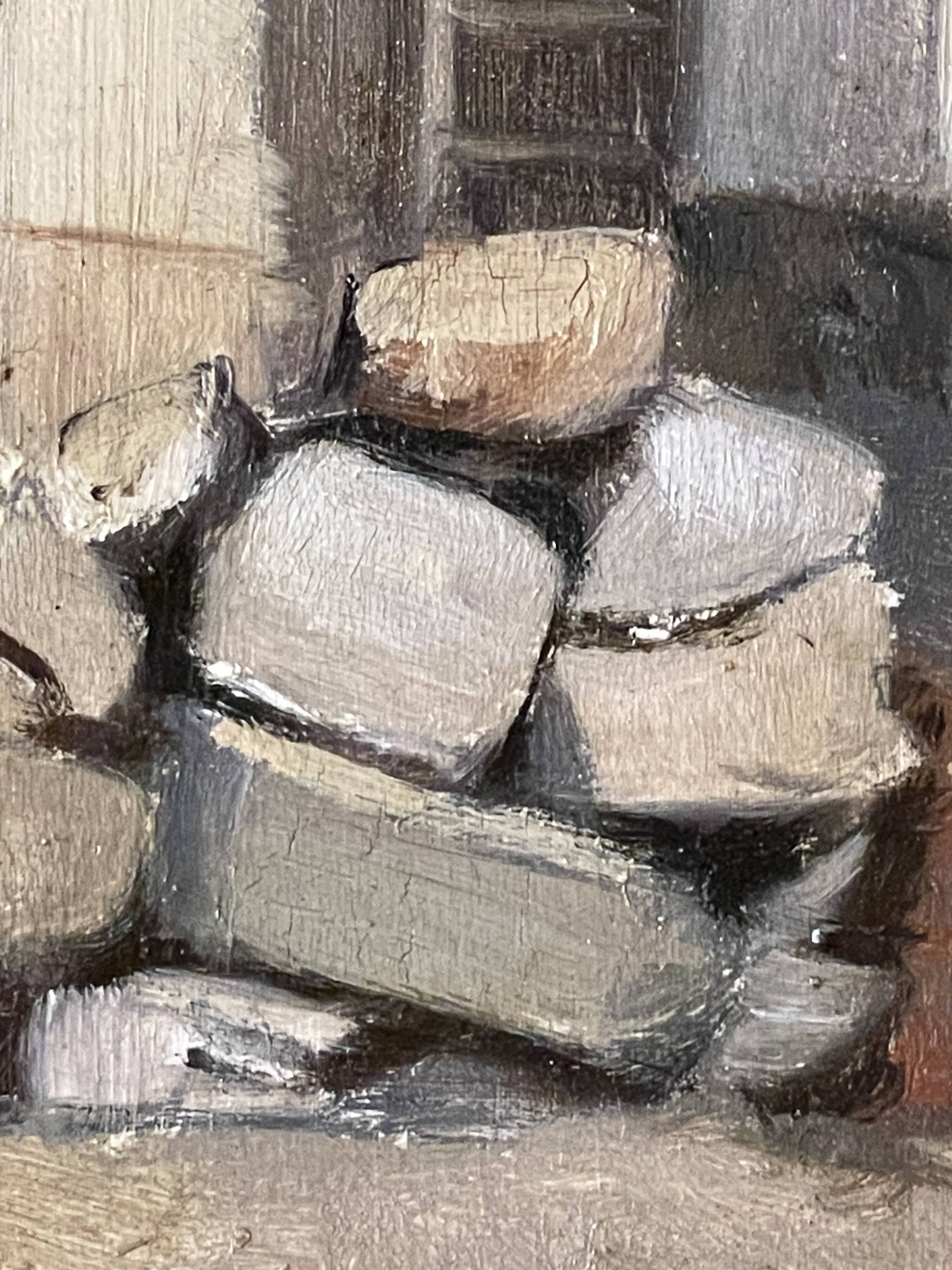 "The schoolboy at the fountain" old painting