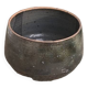 Glazed ceramic pot cover, brown, vintage 1970