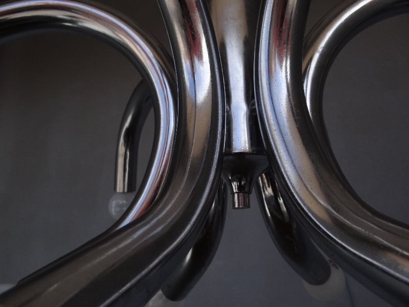 Chandelier design 1970 steel chrome