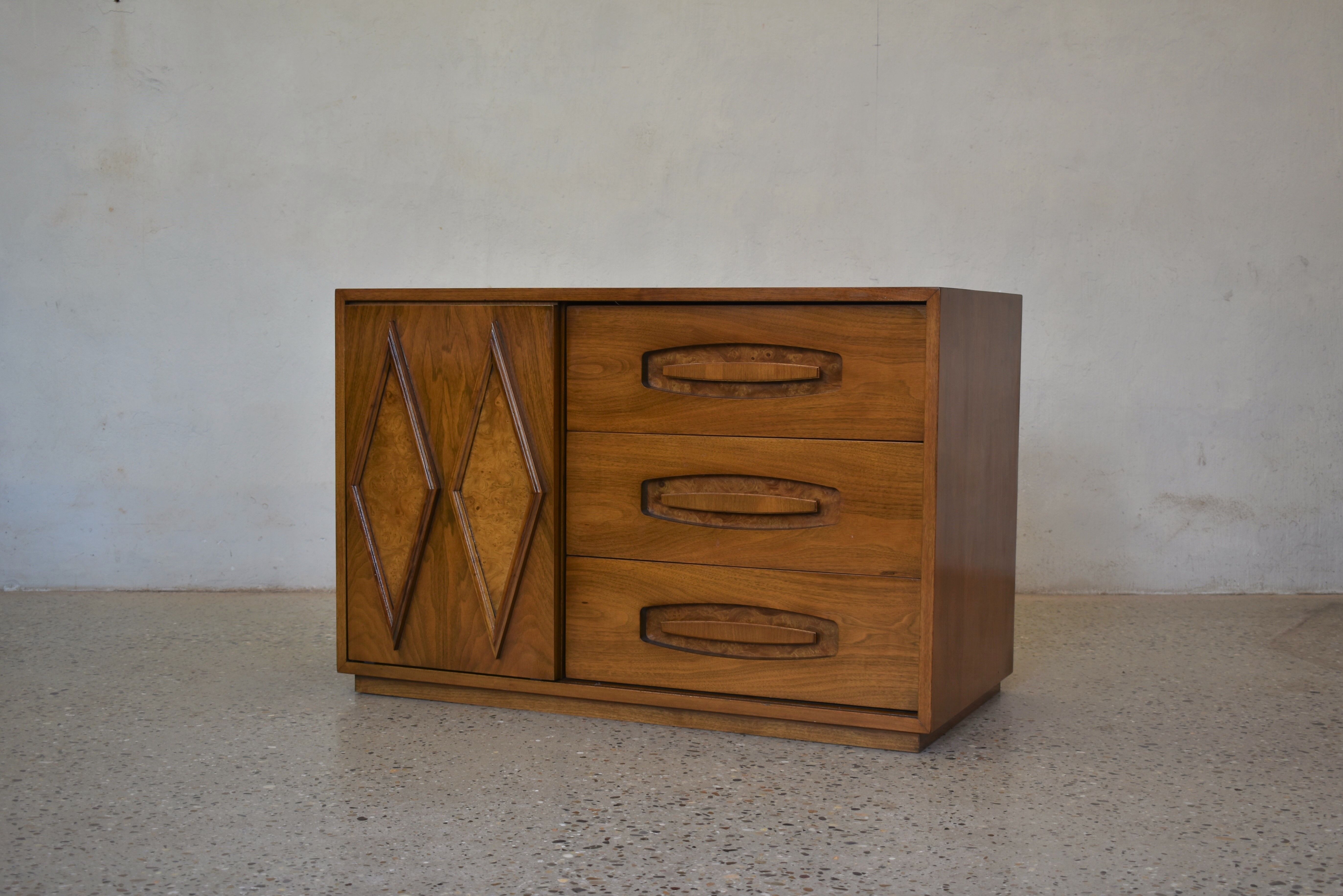 Art deco burl sideboard 1950