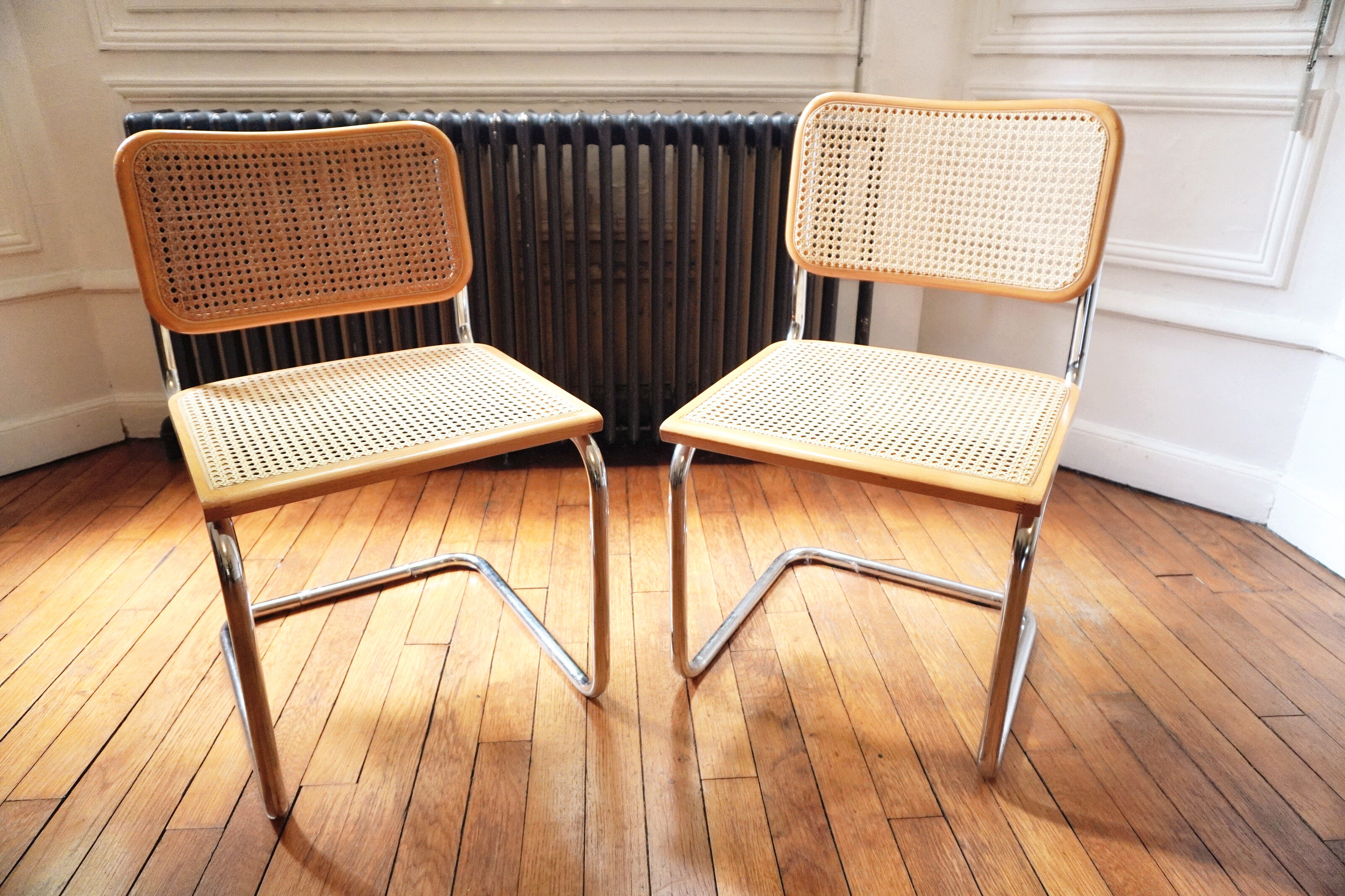 Pair of Chairs Cesca B32 by Marcel Breuer