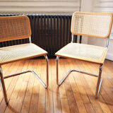 Pair of Chairs Cesca B32 by Marcel Breuer