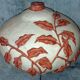 Large vase with relief plant decoration, raw art.