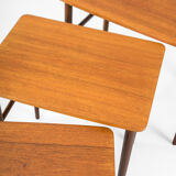 Set of 3 nest tables by Johannes Andersen for Silkeborg, 1960s, Denmark