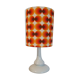 Table lamp in a seventies style | orange psychedelic round lampshade