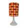 Table lamp in a seventies style | orange psychedelic round lampshade