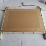 Patinated bamboo mirror