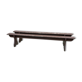 Paire de bancs de table de ferme des années 1930