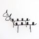 Pair of two zoomorphic wrought iron candlesticks with 4 lights, 1960s