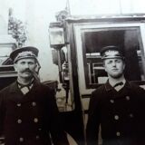 Photographie ancienne 1900 deux cochers Chemins de fer de l'Ouest par A. Rebut à Paris