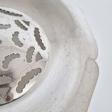 Antique Coquillor butter dish in silver-plated metal