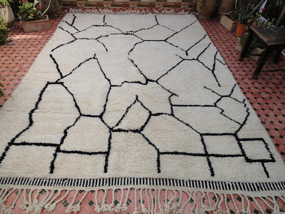 Tapis beni ourain 345 x 248 cm