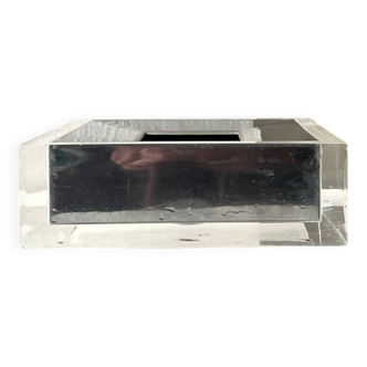 Ashtray design in Plexiglass and chrome metal, Guzzini 1970