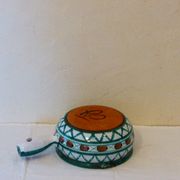 Salad bowl in the form of fondue pot, Robert Picault Vallauris, in enamelled ceramics, vintage 1950/60,