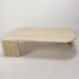 Italian travertine coffee table, 1980s