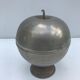 Old silver metal ice bucket Apple vintage #2