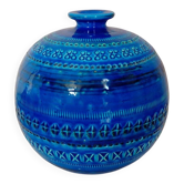Vase en céramique "Rimini Blu" de Bitossi par Aldo Londi