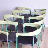 Set of 8 chairs, 1980s