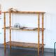 Vintage bamboo & rattan console, L91cm