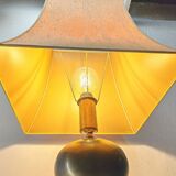 Large Regency black marble barber lamp