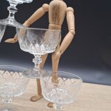 Set of 6 chiseled sparkling wine glasses