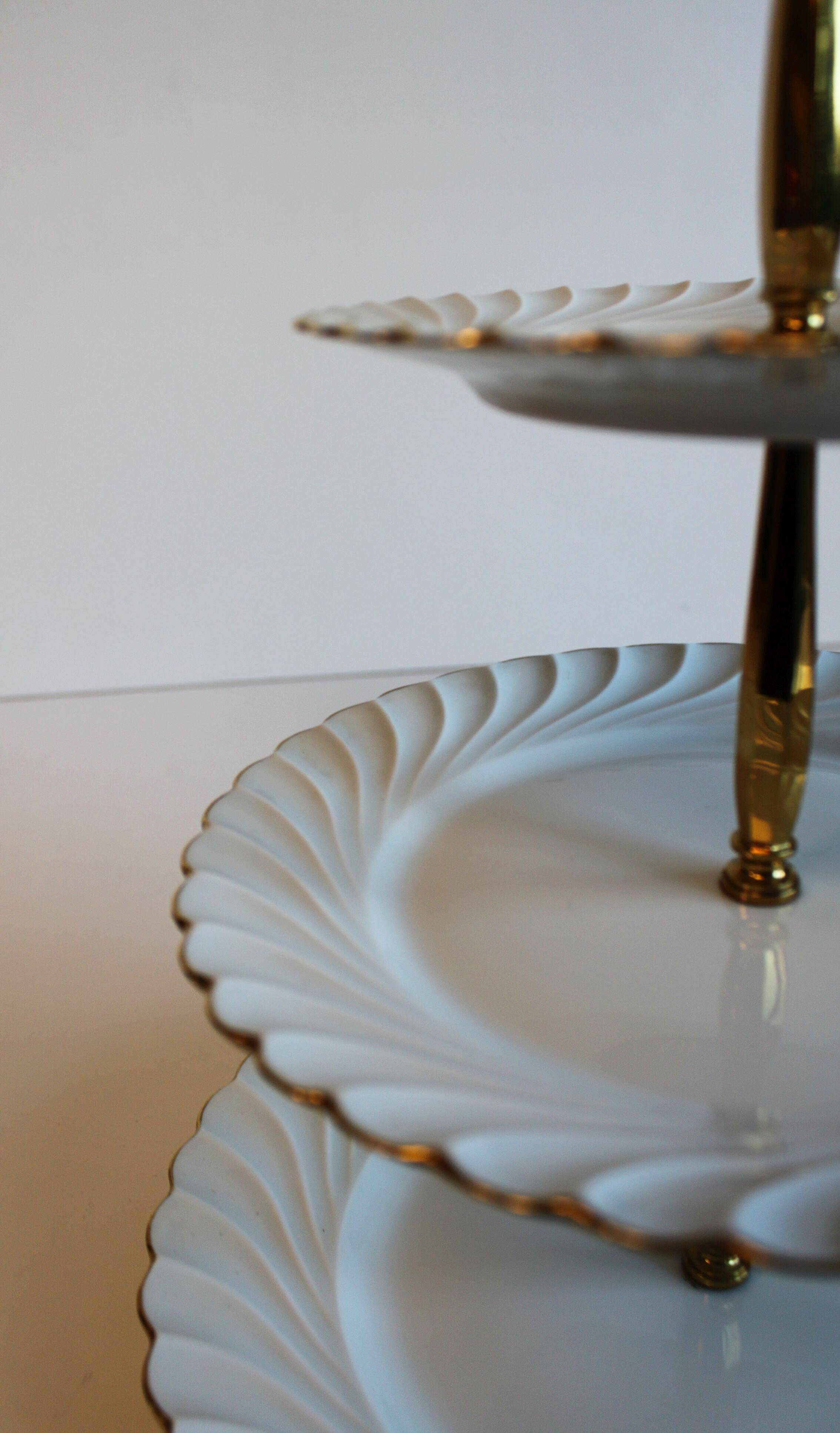 Maison Haviland 3-tier Limoges porcelain servant.