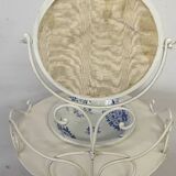 Coiffeuse en fer forgé ancienne / Meuble de toilette vintage