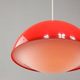 Italian Space Age Pendant in Plexiglass and Chrome, 1970s