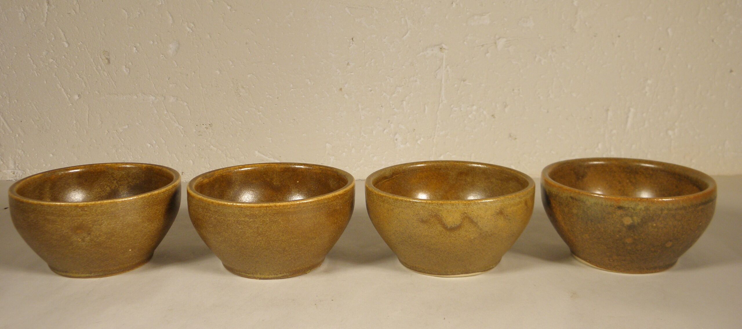 Stoneware tea bowls and tumblers