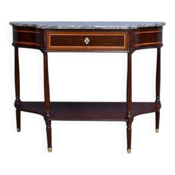 Console en acajou et marbre, époque Louis XVI – fin XVIIIe