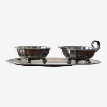 Pot à lait et sucrier par Nils Johan pour Prima N S, 1950, Set de 3