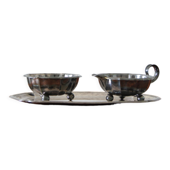 Milk and Sugar Set by Nils Johan for Prima N S, 1950, Set of 3