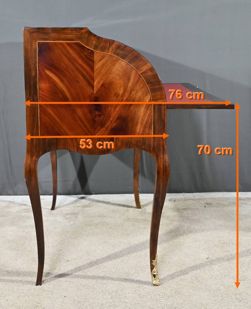 Mahogany and Rosewood Cylinder Desk, Louis XV period – 1st part XVI