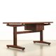Bureau d’écriture vintage en placage de bois exotique, design, Italie, années 1960