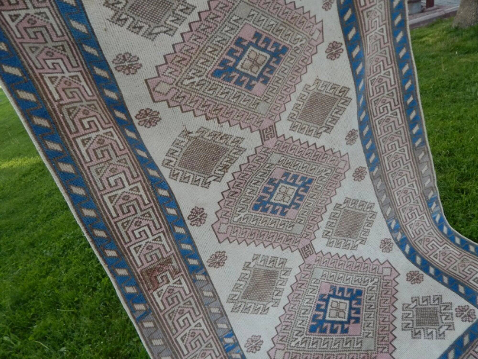 Tapis turc vintage fait main 134x203 cm