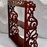 Old wall shelf in worked wood dimension: height -67cm- width --55cm-