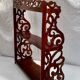 Old wall shelf in worked wood dimension: height -67cm- width --55cm-