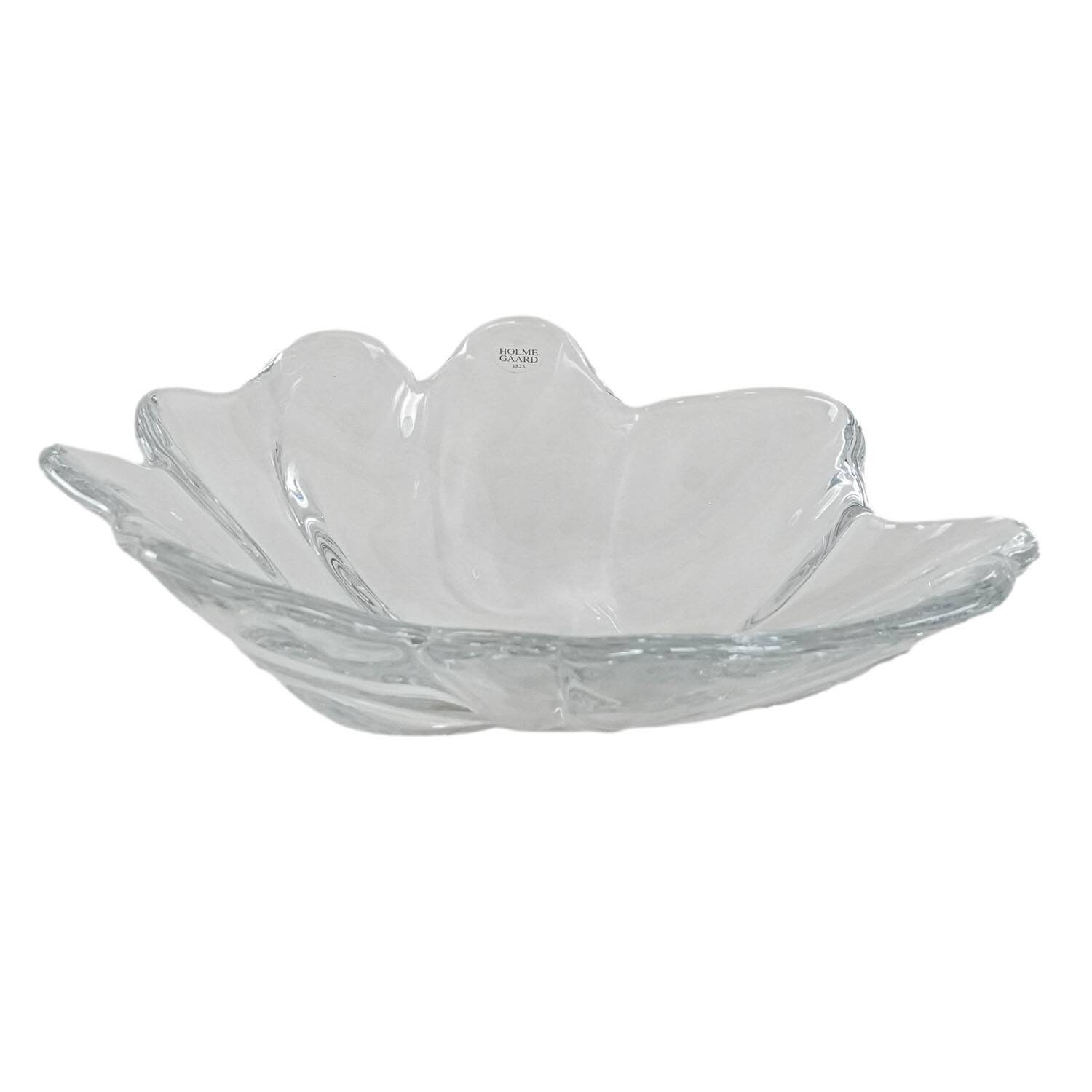 Plat danois en verre par Holmegaard, années 1970