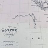 Ancient Egypt, original map printed in 1852.