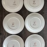 6 Amandinoise dessert plates