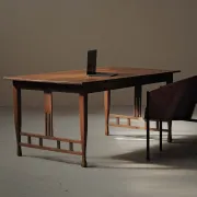 Table Arts & Crafts en chêne massif, vers 1900
